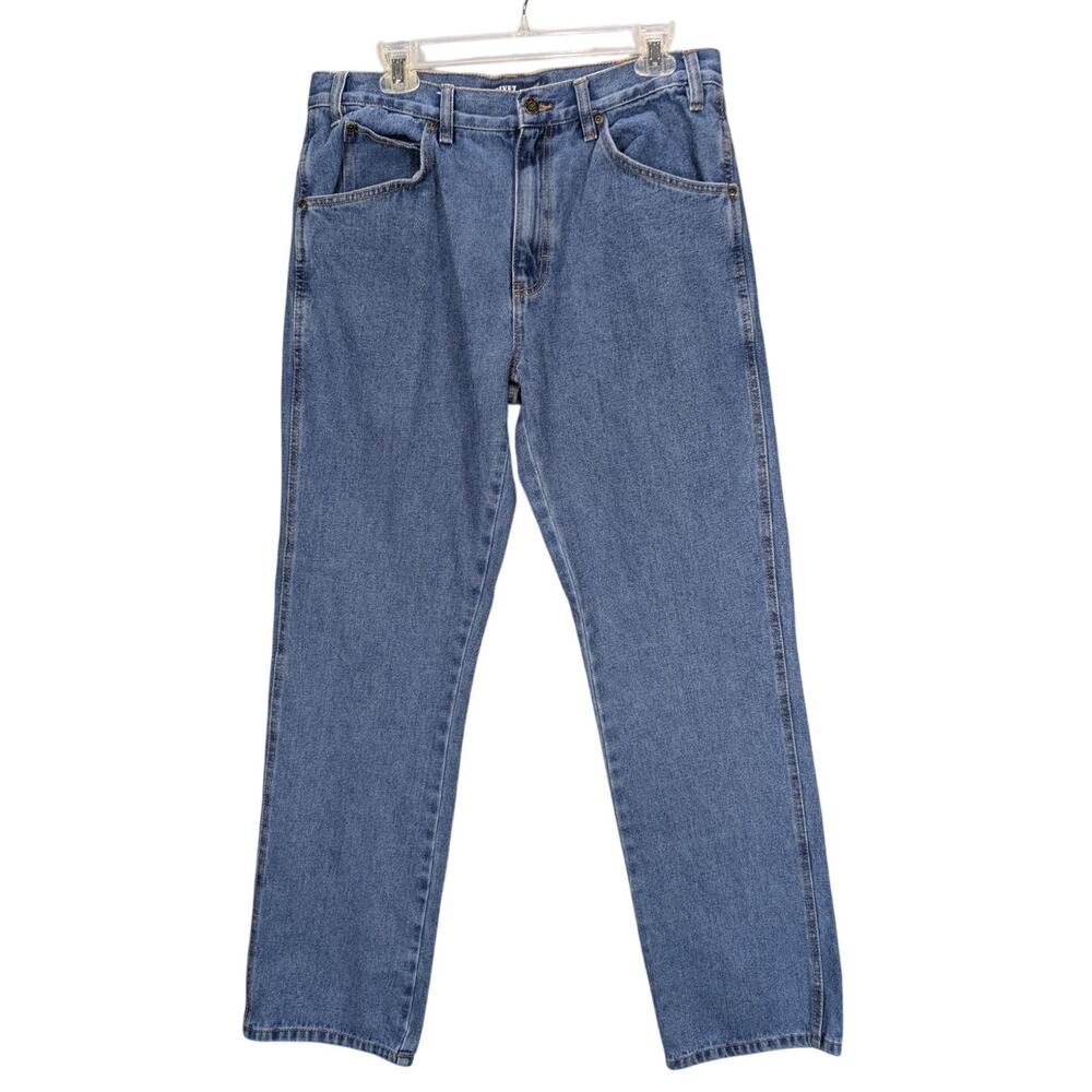 Rivet Supply Co Jeans Mens 34 x34 (32.5) Blue Straight Leg Work Normcore Classic